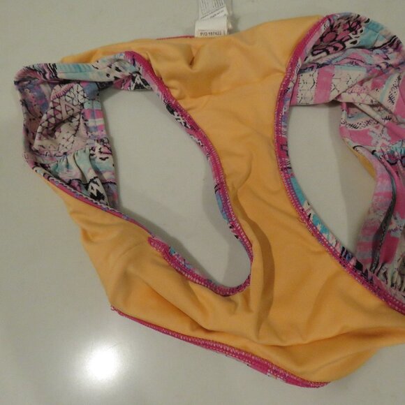 SEAFOLLY Beach Bazaar Persian Pink Patchwork Print Hipster Bikini Bottom Size 8 - Picture 8 of 12